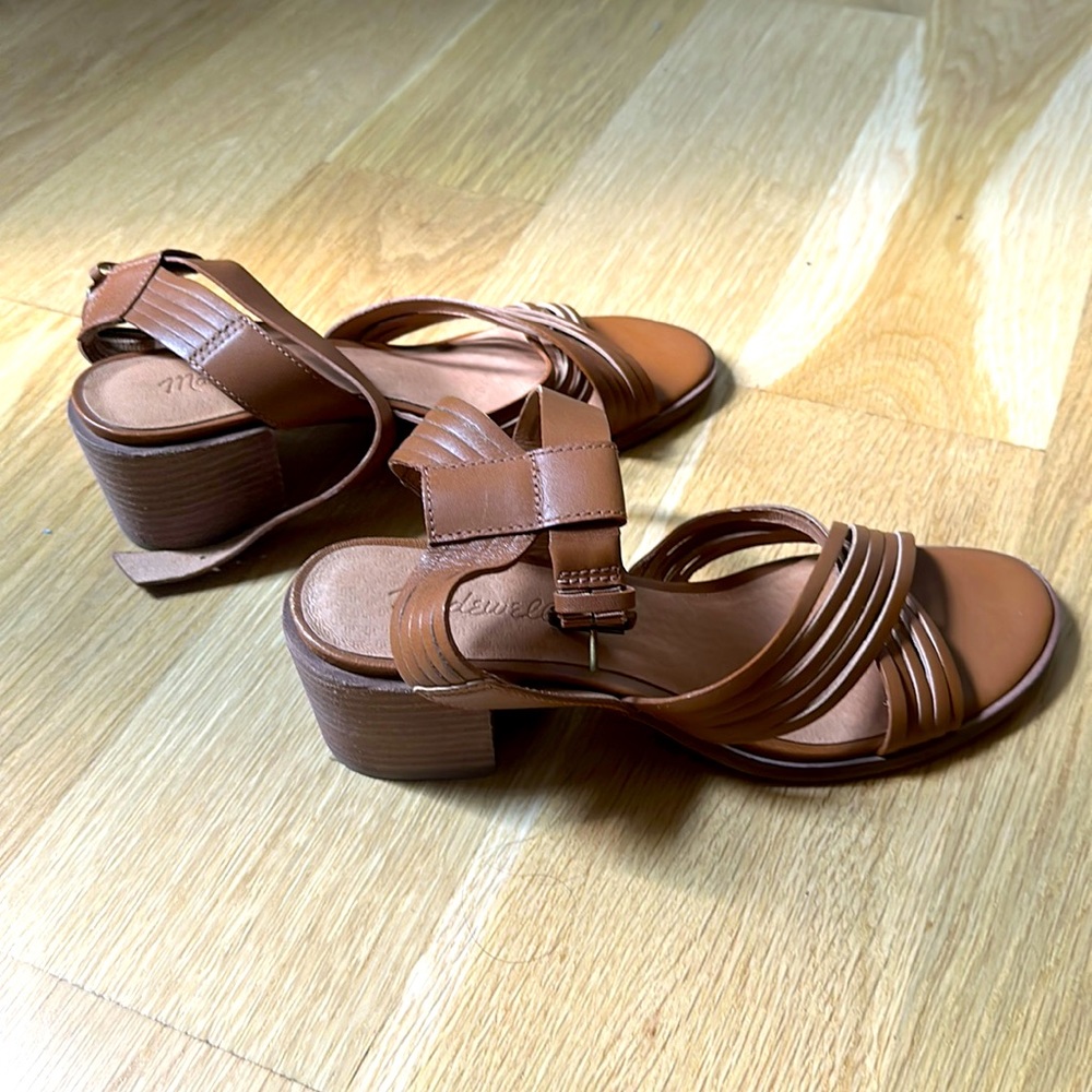 Madewell Low-Heel Sandals with Ankle Strap, 7.5